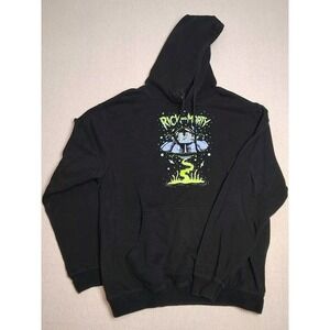 Ripple Junction Rick And Morty‎ Spaceship Cruiser Black Hoodie Size Medium EE